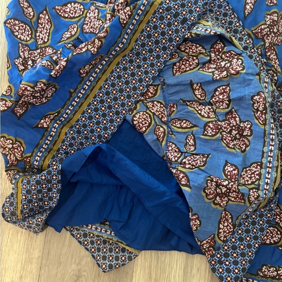 NWT Alexis Joyette Halter Blue and Brown Floral Maxi Dress - Picture 8 of 10